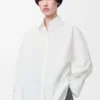 Camicia mantella in cotone Bianco