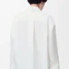 Camicia mantella in cotone Bianco