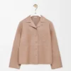 Camicia pigiama in nappa di agnello beige Camicia pigiama in nappa di agnello beige