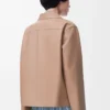 Camicia pigiama in nappa di agnello beige Camicia pigiama in nappa di agnello beige
