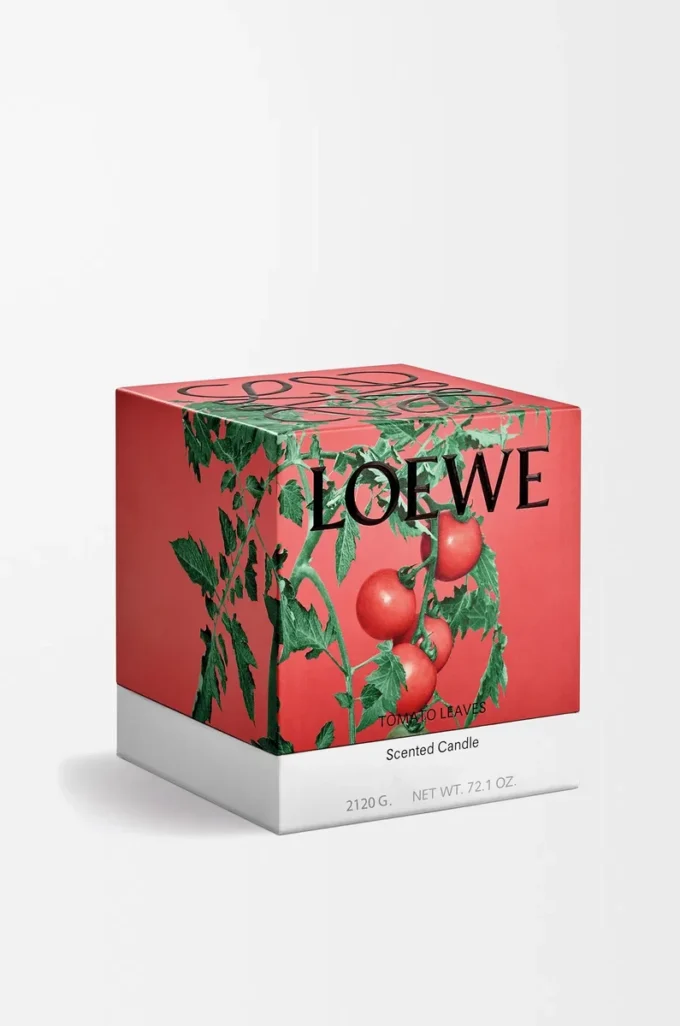 Candela grande Tomato Leaves Rossa