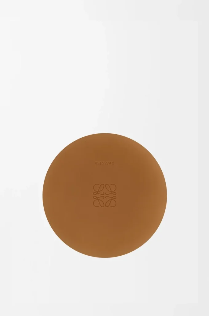 Candela media in cera d’api color bronzo Ambra