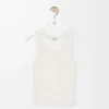 Canotta Anagram in seta Soft White