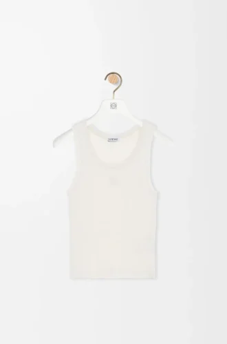 Canotta Anagram in seta Soft White Canotta Anagram in seta Soft White