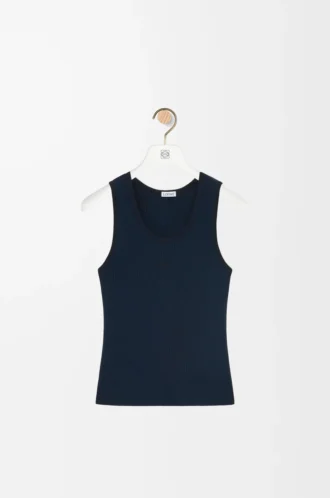 Canotta in seta Blu navy