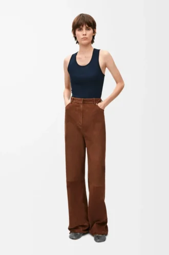 Canotta in seta Blu navy
