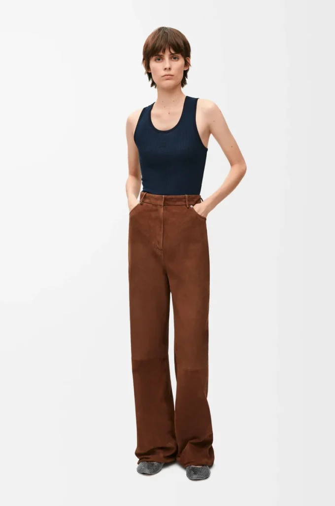 Canotta in seta Blu navy