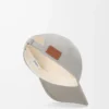 Cappellino con patch L in cotone grigio guscio Cappellino con patch L in cotone grigio guscio