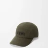 Cappellino da campeggio in cotone kaki scuro