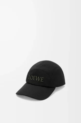 Cappellino da campo in cotone nero
