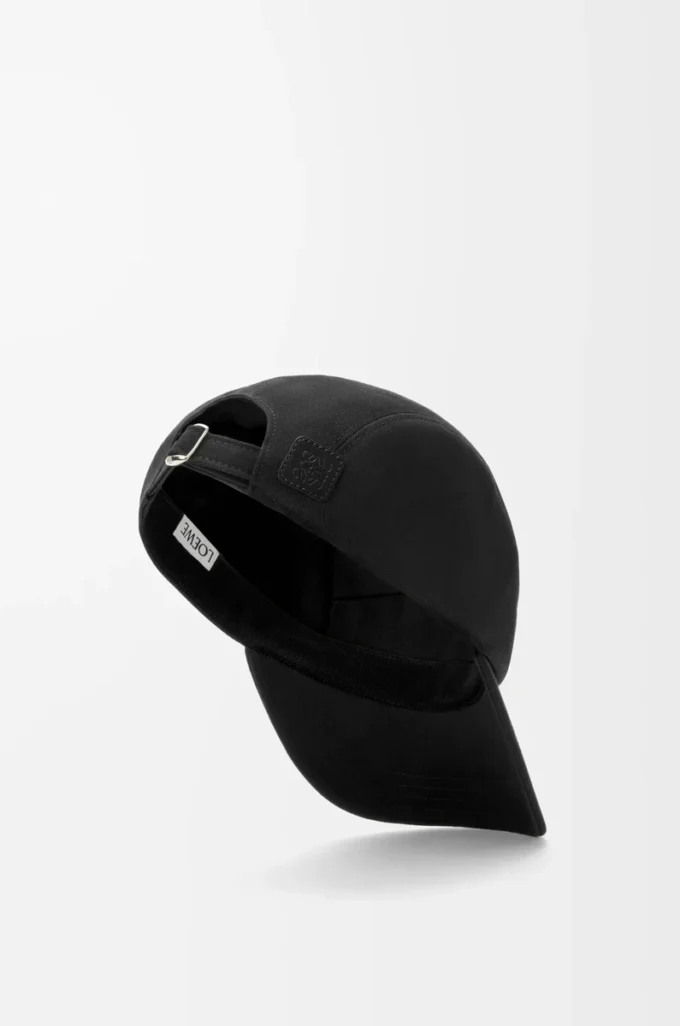 Cappellino da campo in cotone nero Cappellino da campo in cotone nero