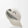 Cappellino Futurist Cat in cotone Soft White/Black