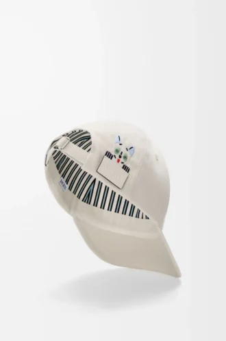 Cappellino Futurist Cat in cotone Soft White/Black Cappellino Futurist Cat in cotone Soft White/Black
