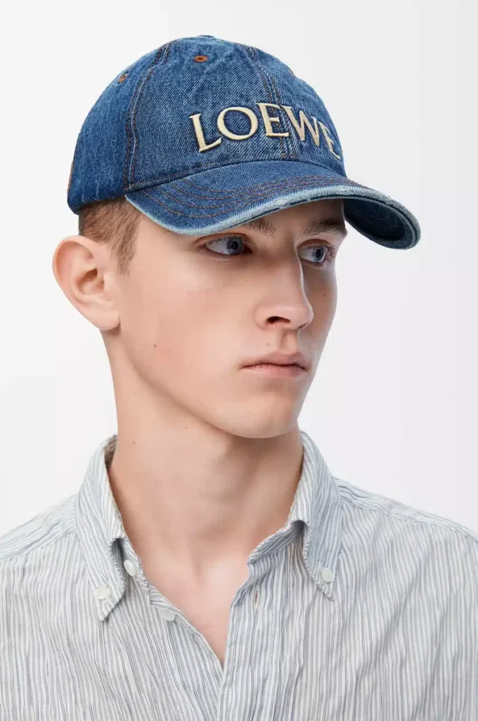 Cappellino LOEWE in denim Denim Blue