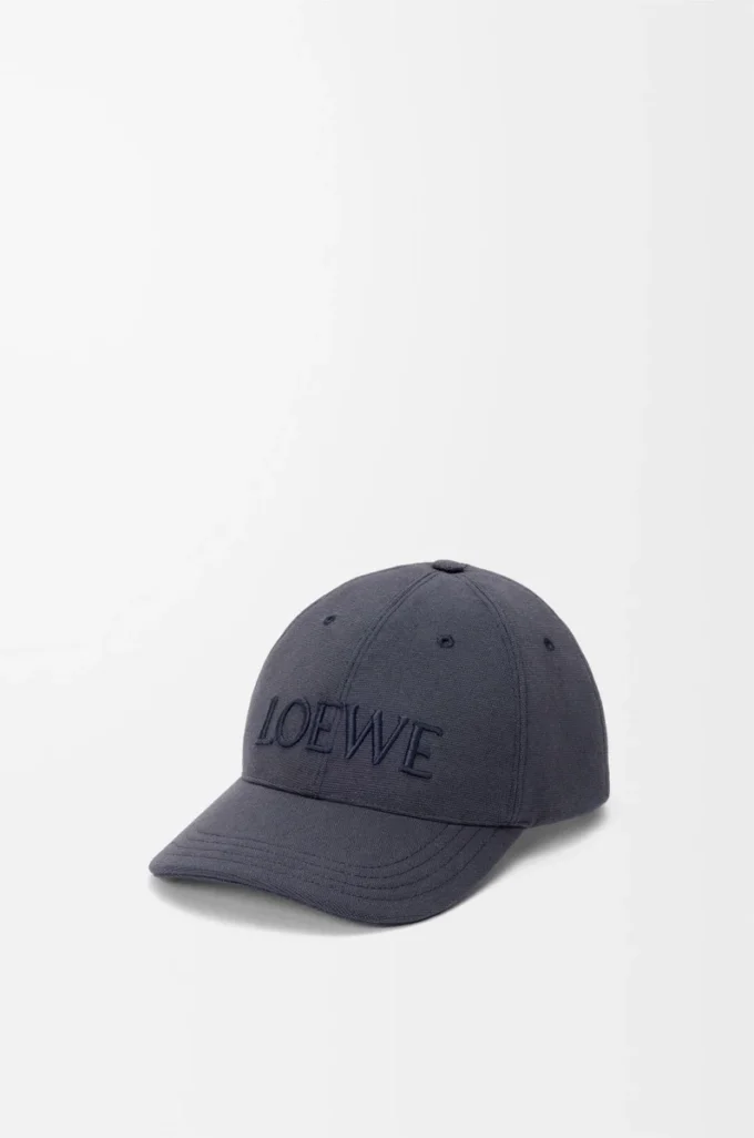 Cappellino LOEWE in tela blu navy Cappellino LOEWE in tela blu navy