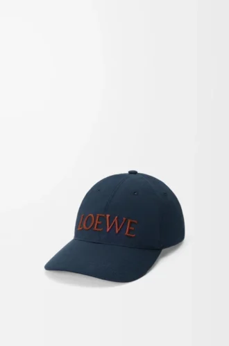 Cappellino LOEWE in tela blu navy