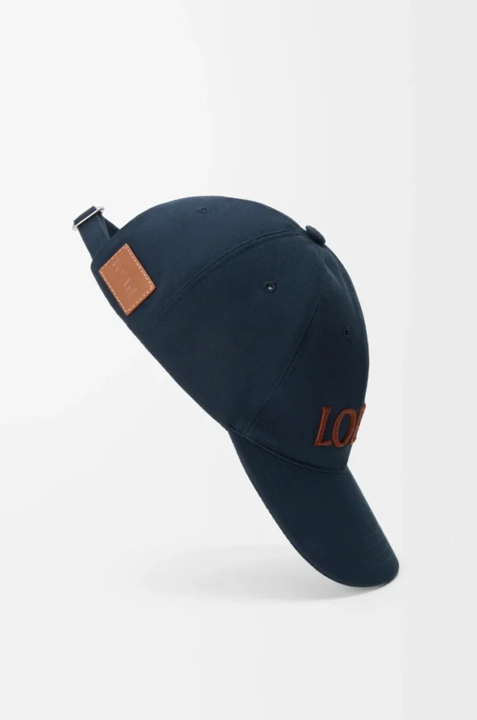Cappellino LOEWE in tela blu navy