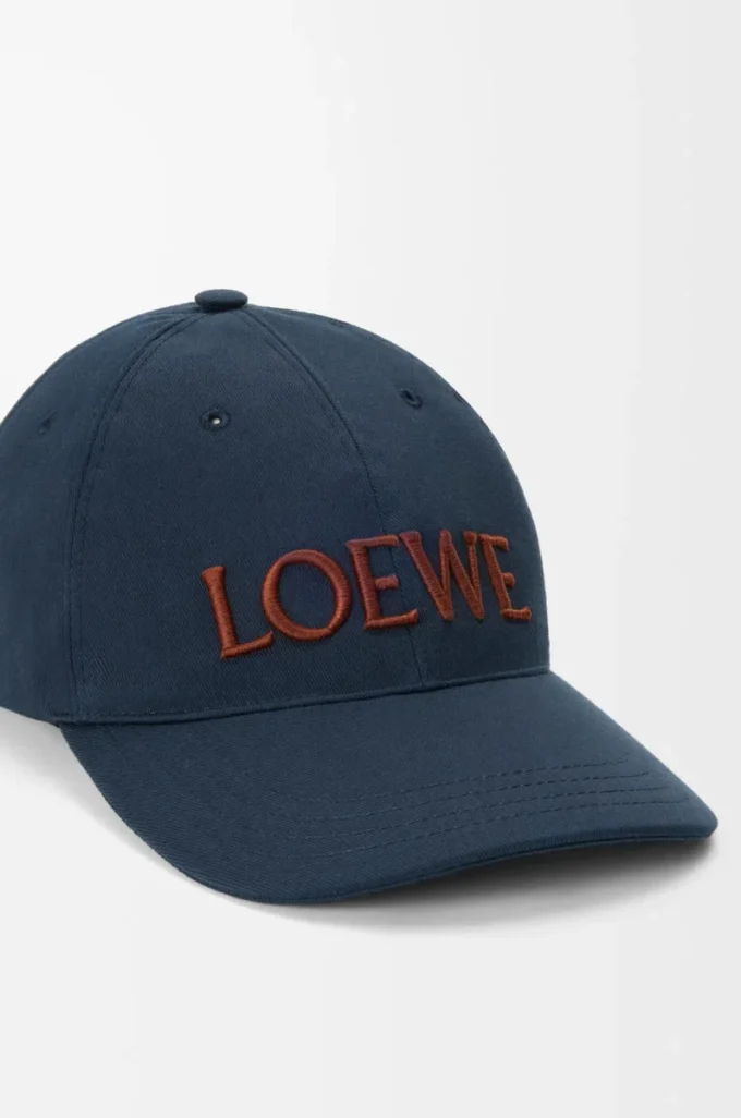 Cappellino LOEWE in tela blu navy