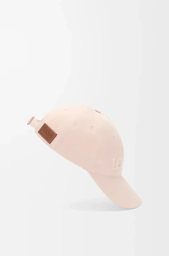 Cappellino LOEWE in tela rosa cipria
