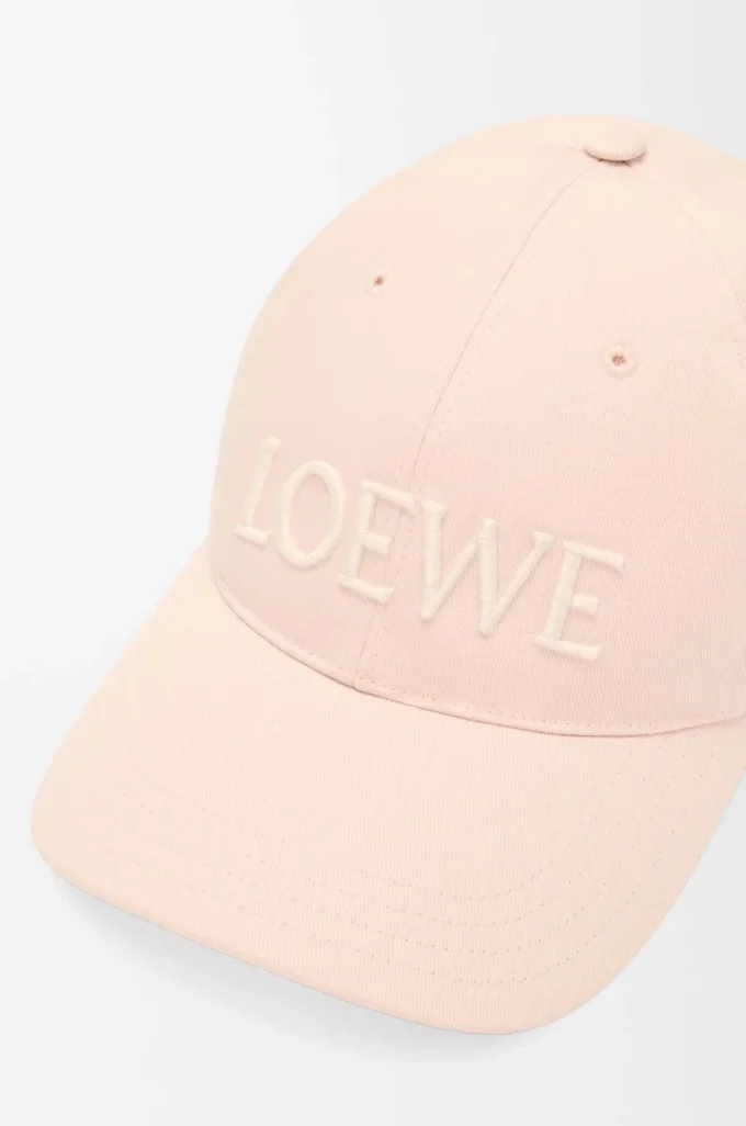 Cappellino LOEWE in tela rosa cipria