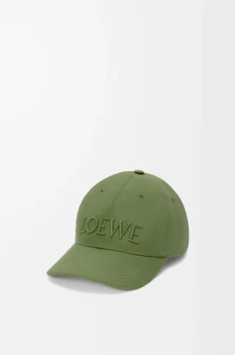 Cappellino LOEWE in tela verde salvia