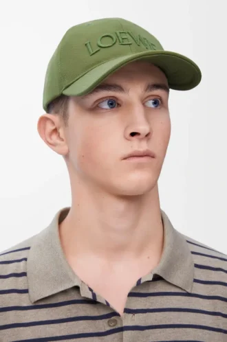 Cappellino LOEWE in tela verde salvia