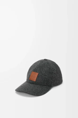 Cappellino patch in lana Grigio