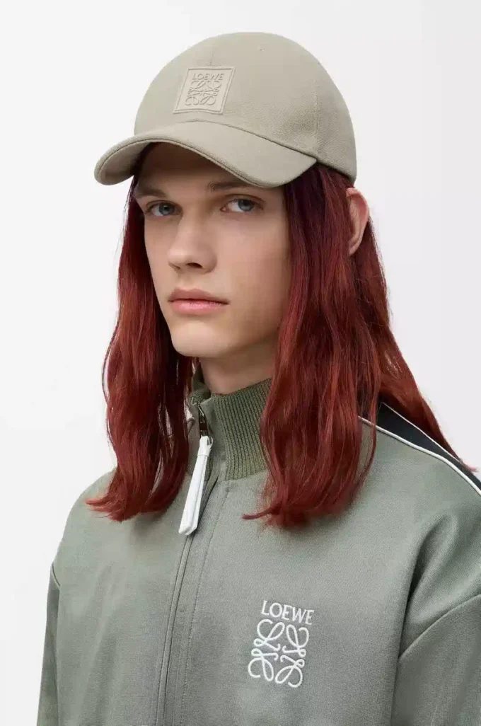 Cappellino patch in tela Shell Grey
