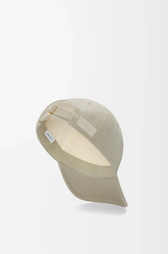 Cappellino patch in tela Shell Grey
