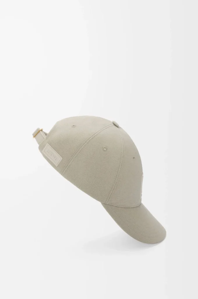 Cappellino patch in tela Shell Grey