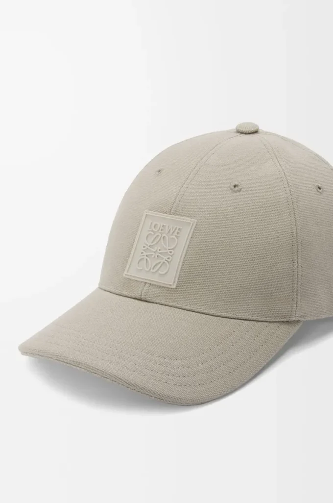 Cappellino patch in tela Shell Grey