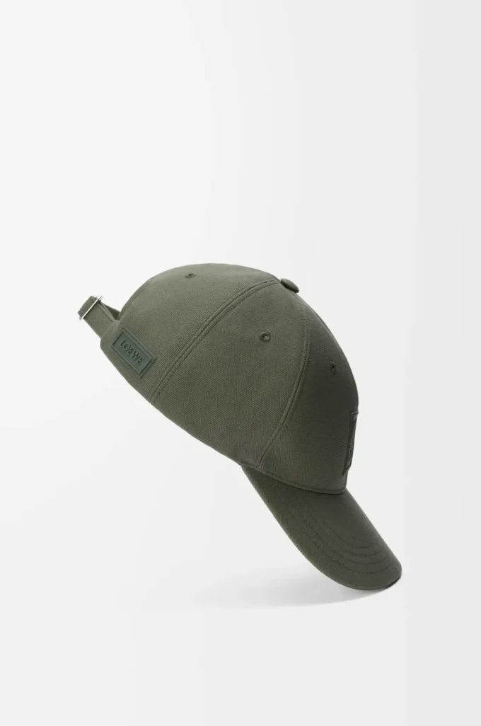 Cappellino patch in tela verde kaki Cappellino patch in tela verde kaki