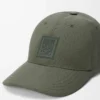 Cappellino patch in tela verde kaki Cappellino patch in tela verde kaki