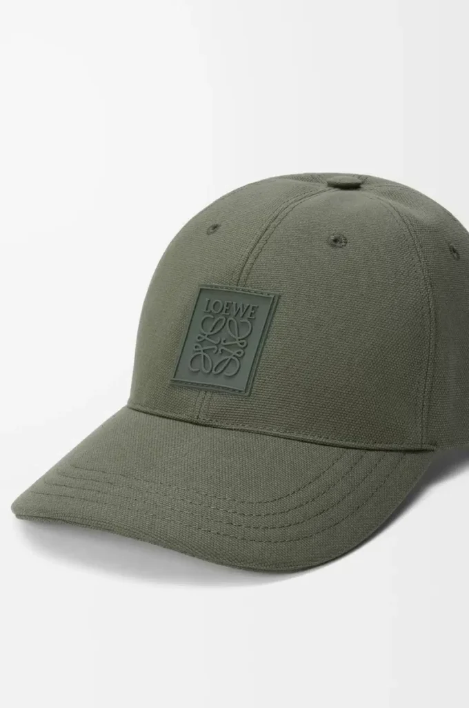 Cappellino patch in tela verde kaki Cappellino patch in tela verde kaki