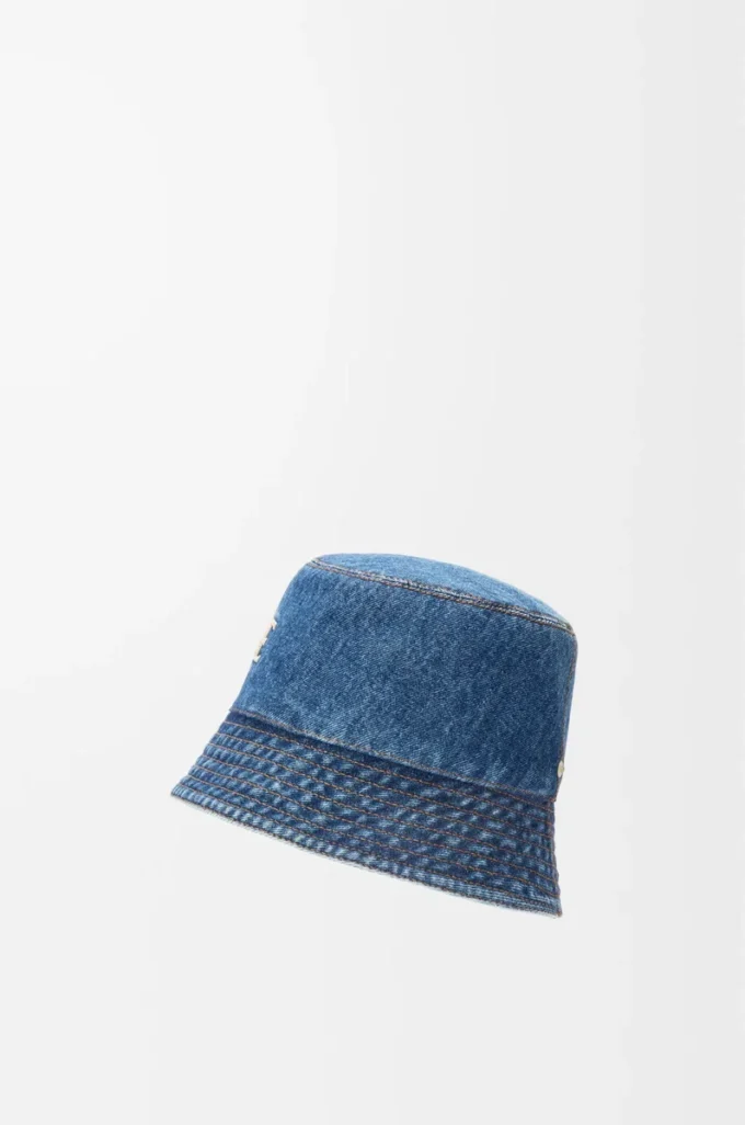 Cappello a secchiello LOEWE in denim Denim Blue