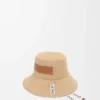 Cappello da pescatore in tela color sabbia