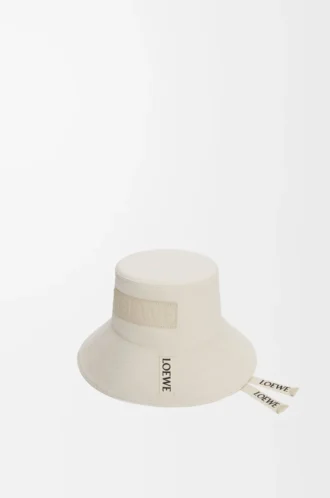Cappello da pescatore in tela Soft White Cappello da pescatore in tela Soft White