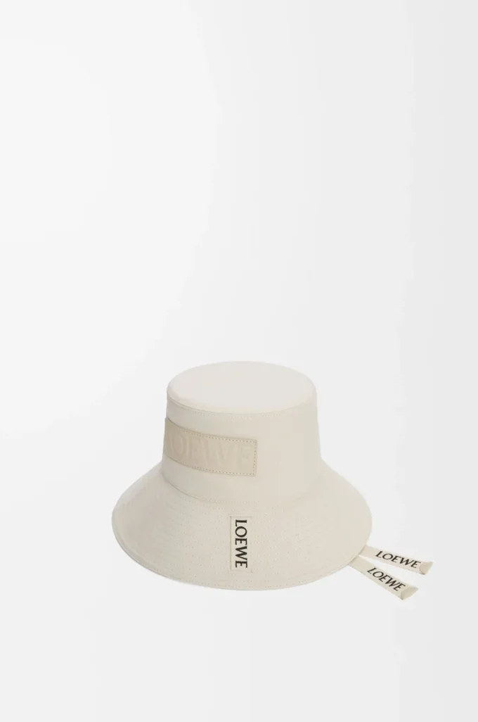 Cappello da pescatore in tela Soft White Cappello da pescatore in tela Soft White