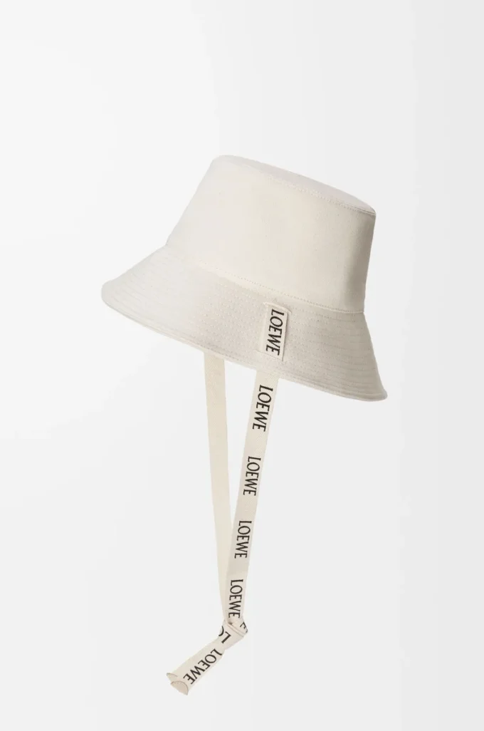 Cappello da pescatore in tela Soft White Cappello da pescatore in tela Soft White