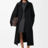 Cappotto con cintura in lana e cashmere Nero Cappotto con cintura in lana e cashmere Nero