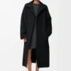 Cappotto con cintura in lana e cashmere Nero Cappotto con cintura in lana e cashmere Nero