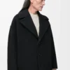 Cappotto corto in lana Nero