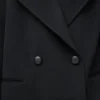 Cappotto corto in lana Nero