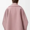 Cappotto corto in lana rosa