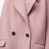 Cappotto corto in lana rosa