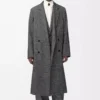 Cappotto doppiopetto in misto lana Nero/Bianco Cappotto doppiopetto in misto lana Nero/Bianco