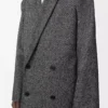 Cappotto doppiopetto in misto lana Nero/Bianco Cappotto doppiopetto in misto lana Nero/Bianco