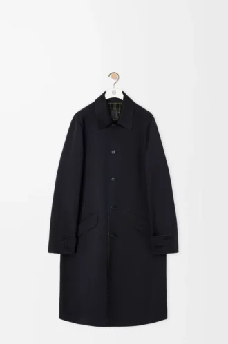 Cappotto in cotone e lana Nero