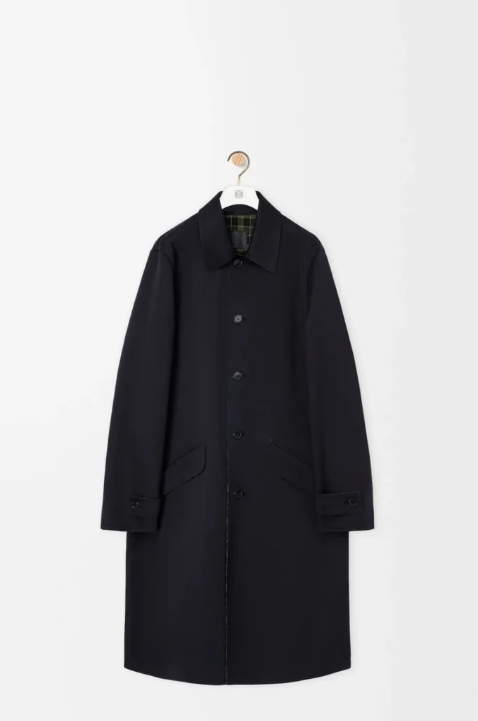Cappotto in cotone e lana Nero Cappotto in cotone e lana Nero