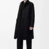 Cappotto in cotone e lana Nero Cappotto in cotone e lana Nero
